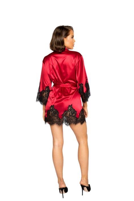 satin and lace robe