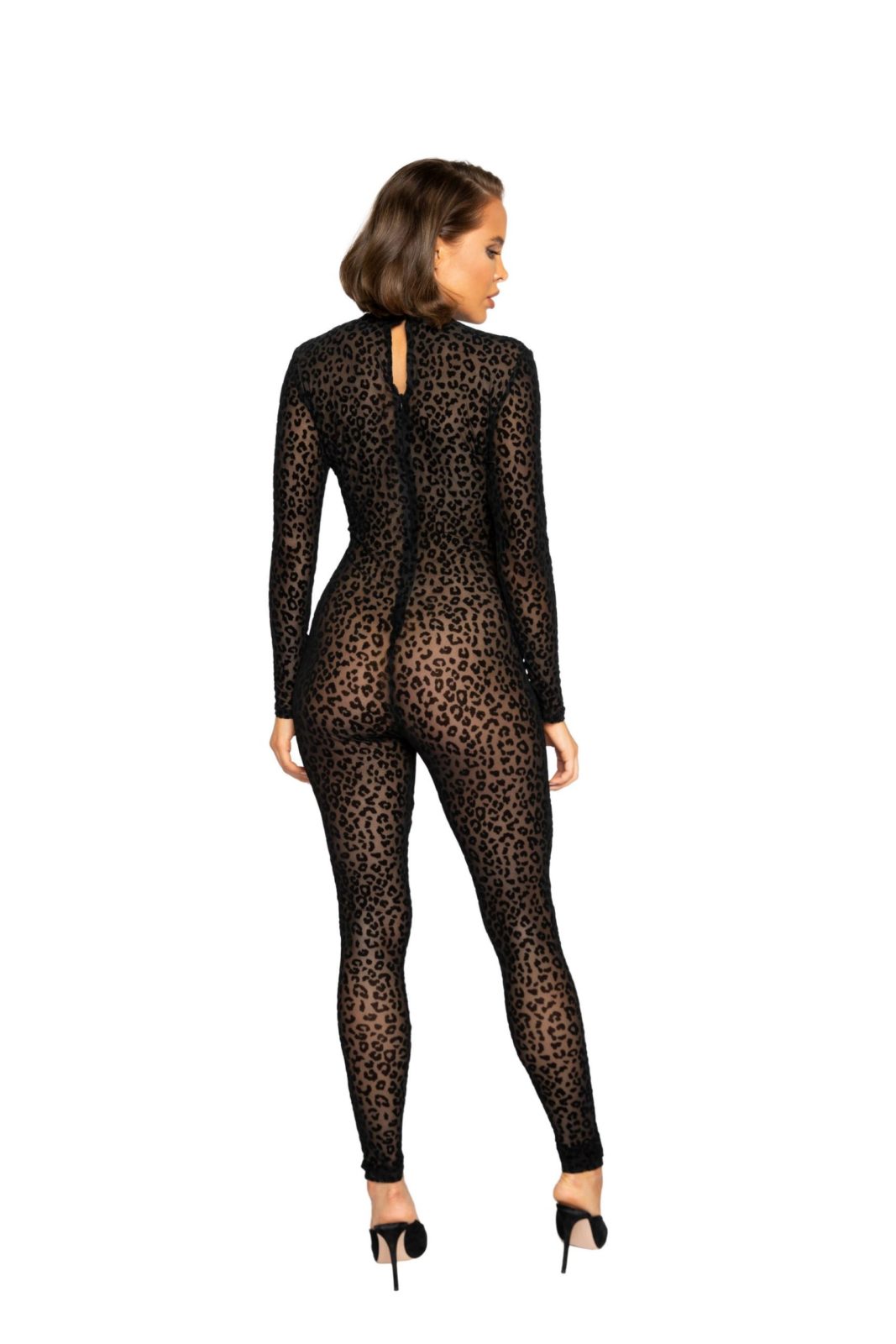sheer leopard print bodysuit