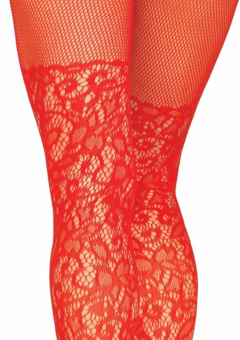 red net lace bodystocking