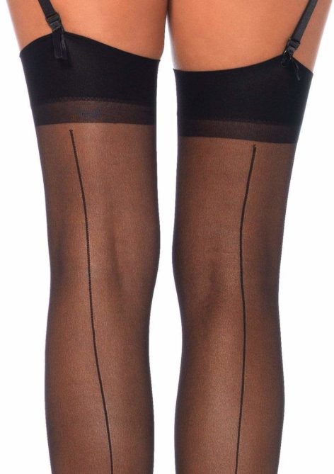 black sheer stockings