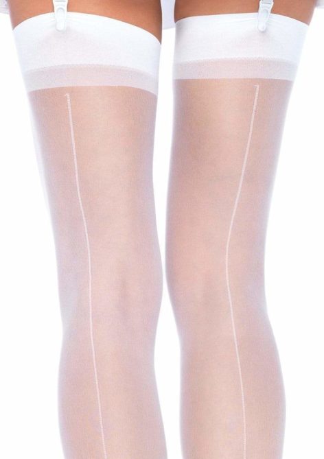 white sheer stockings